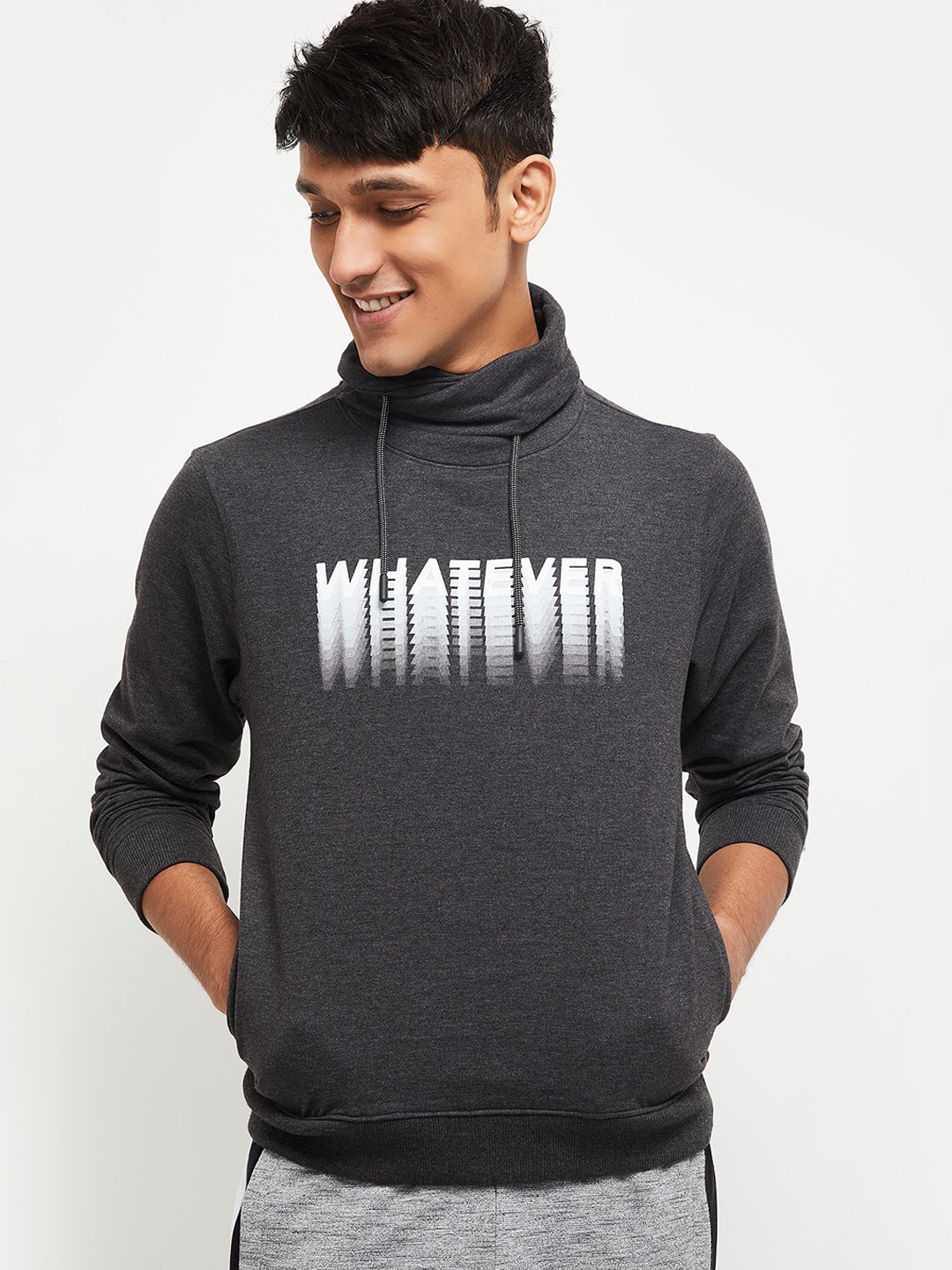 

max Women Black Printed Sweatshirt