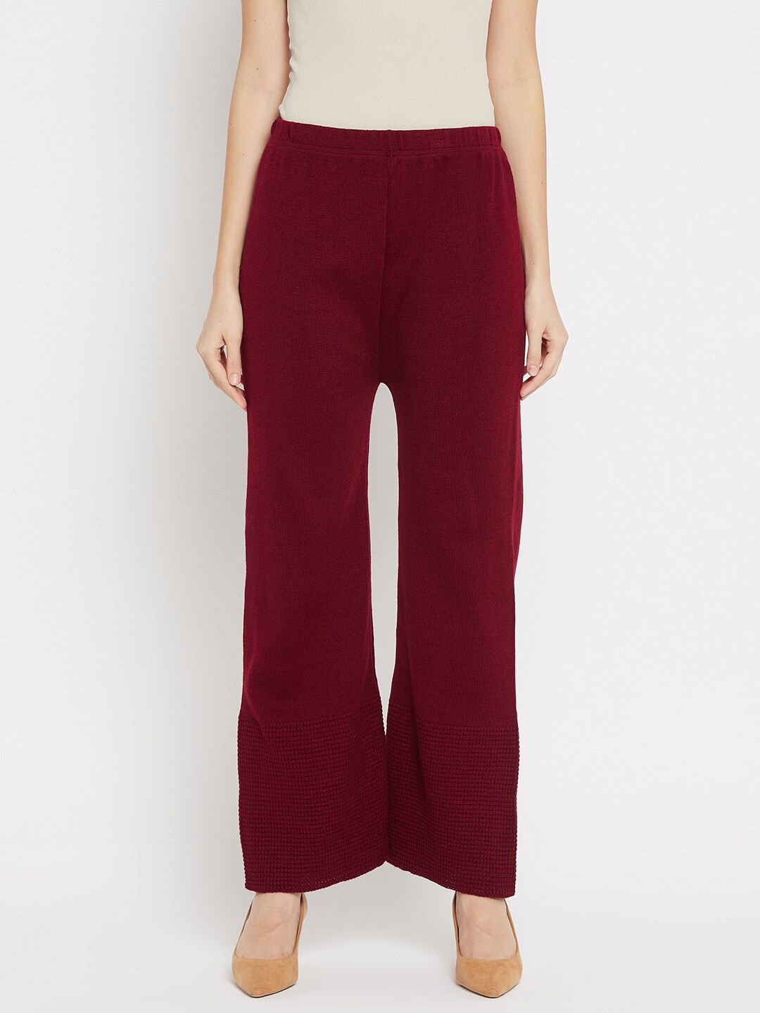 

Clora Creation Women Maroon Woolen Palazzos
