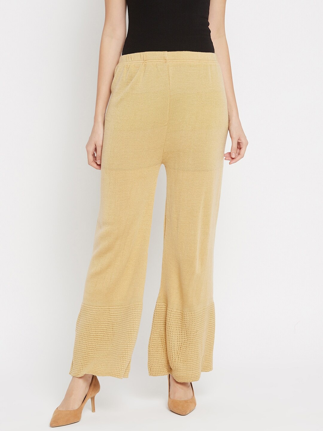 

Clora Creation Women Beige Woolen Palazzos