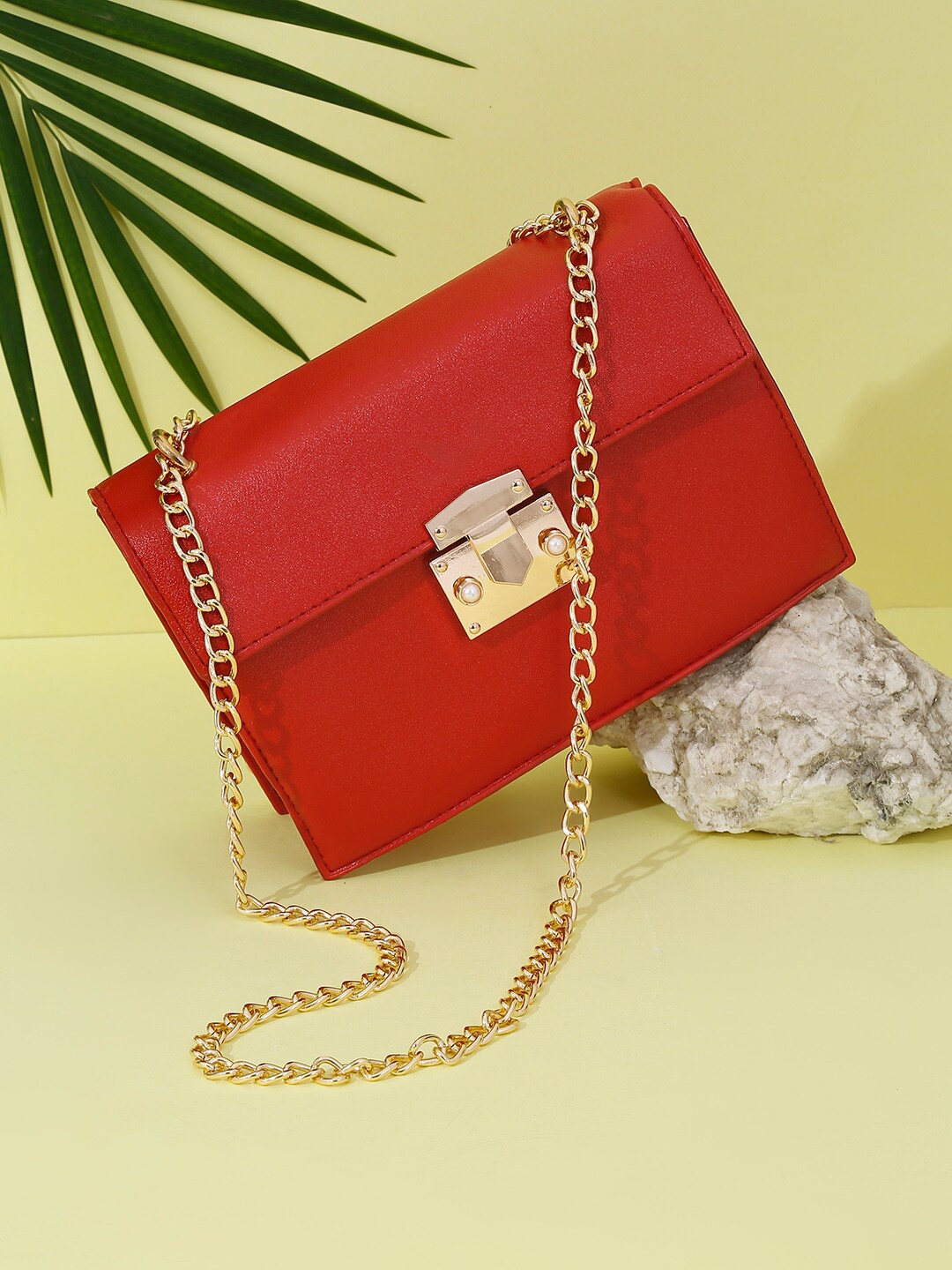 

Apsis Red Structured Sling Bag