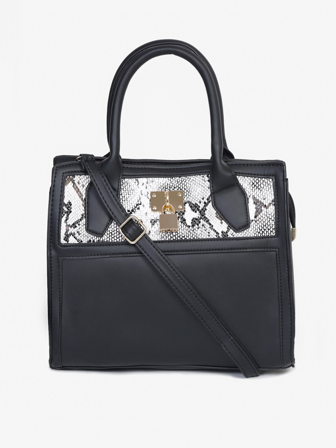 

Apsis Black Animal Printed Structured Handheld Bag