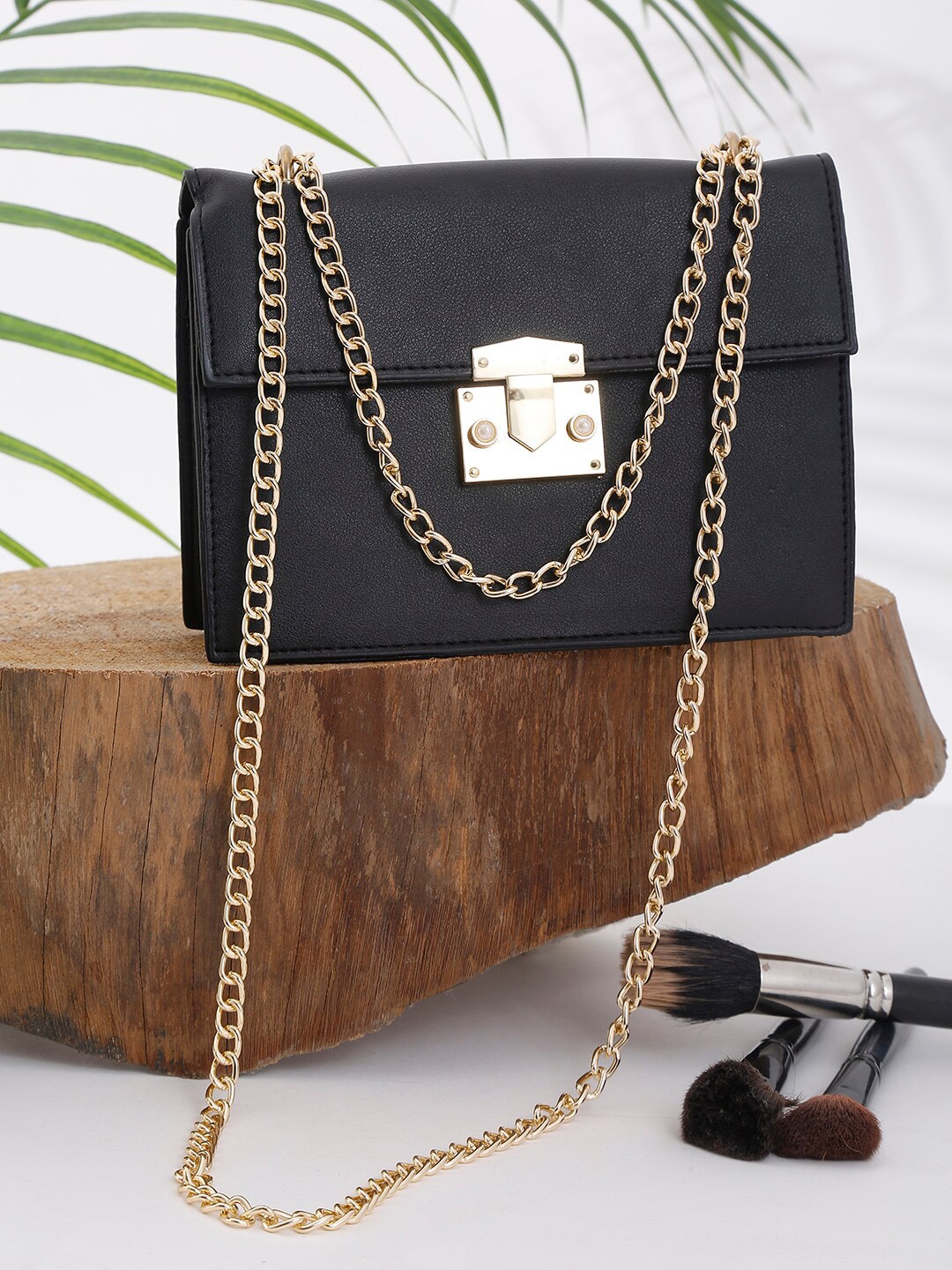 

Apsis Black Structured Sling Bag