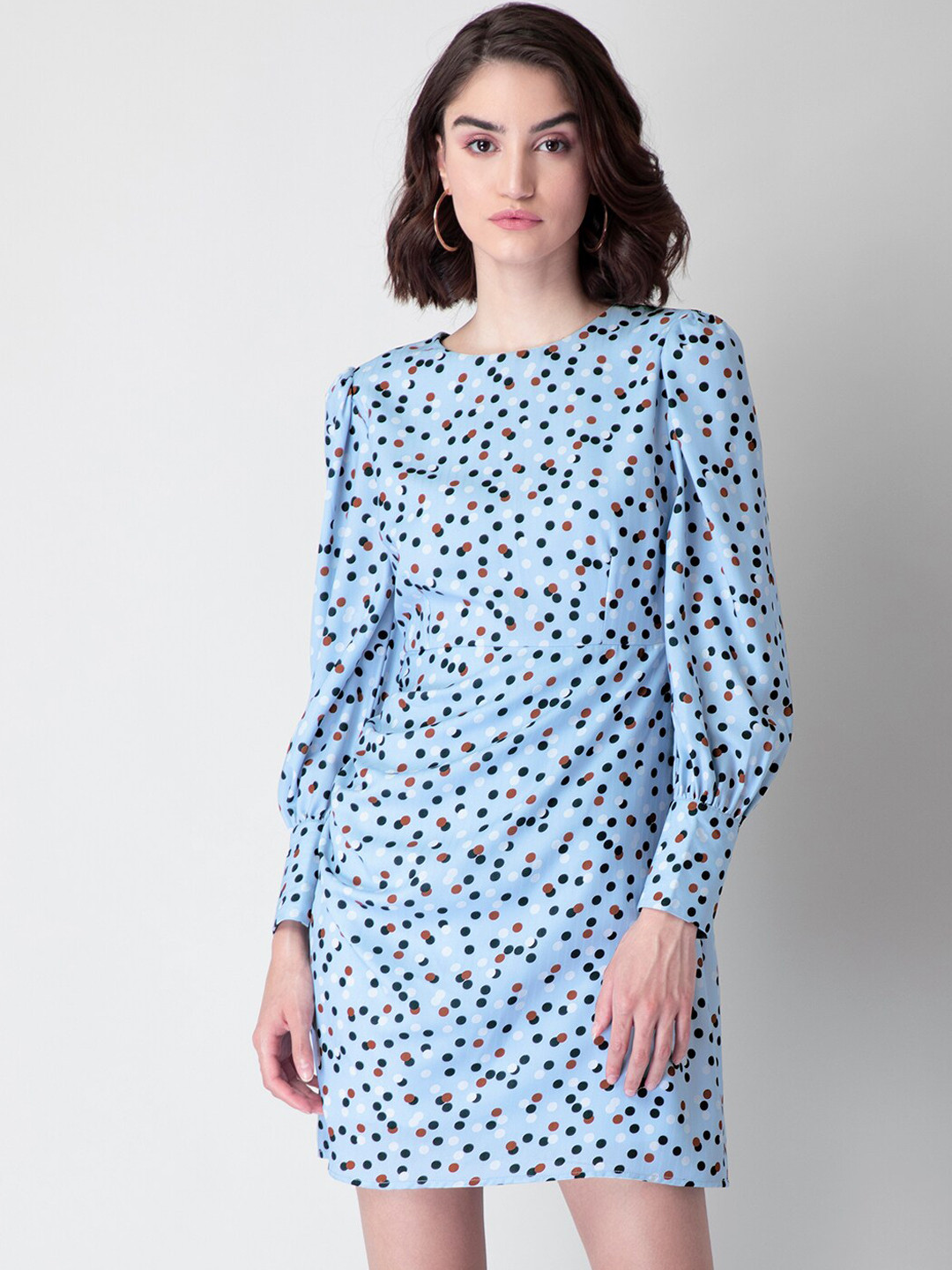 

FabAlley Blue Floral Sheath Mini Dress