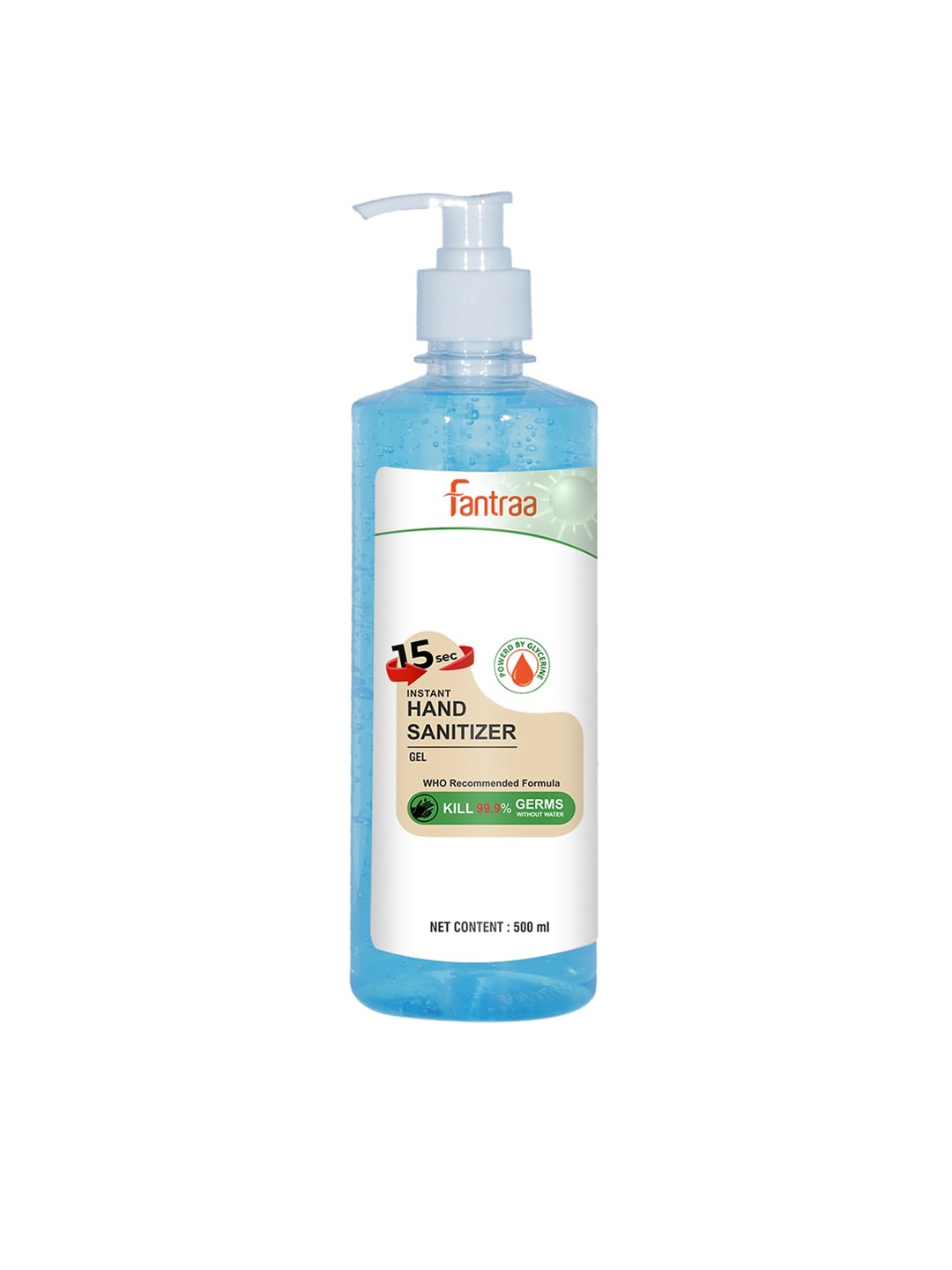 

Fantraa Blue Alcohol Gel Based Hand Sanitizer Gel - 500 ml
