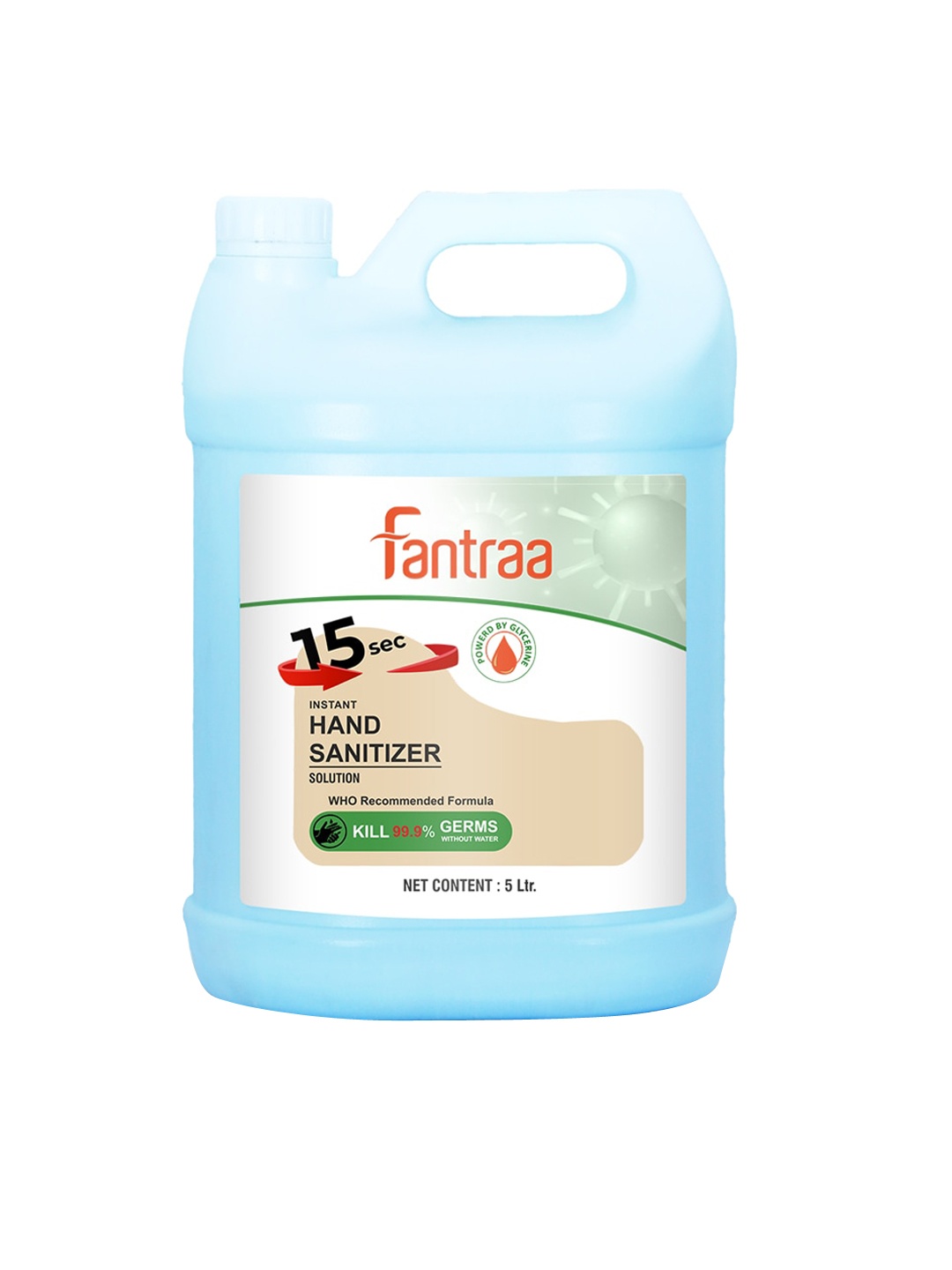 

Fantraa Alcohol Liquid Based Hand Sanitizer - 5 l, Blue