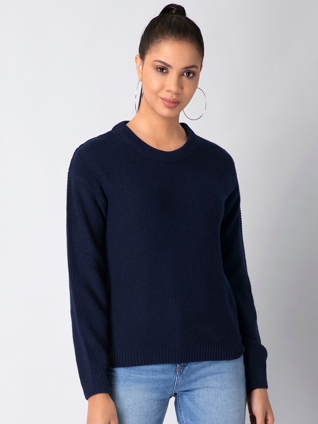 

FabAlley Women Blue Pullover