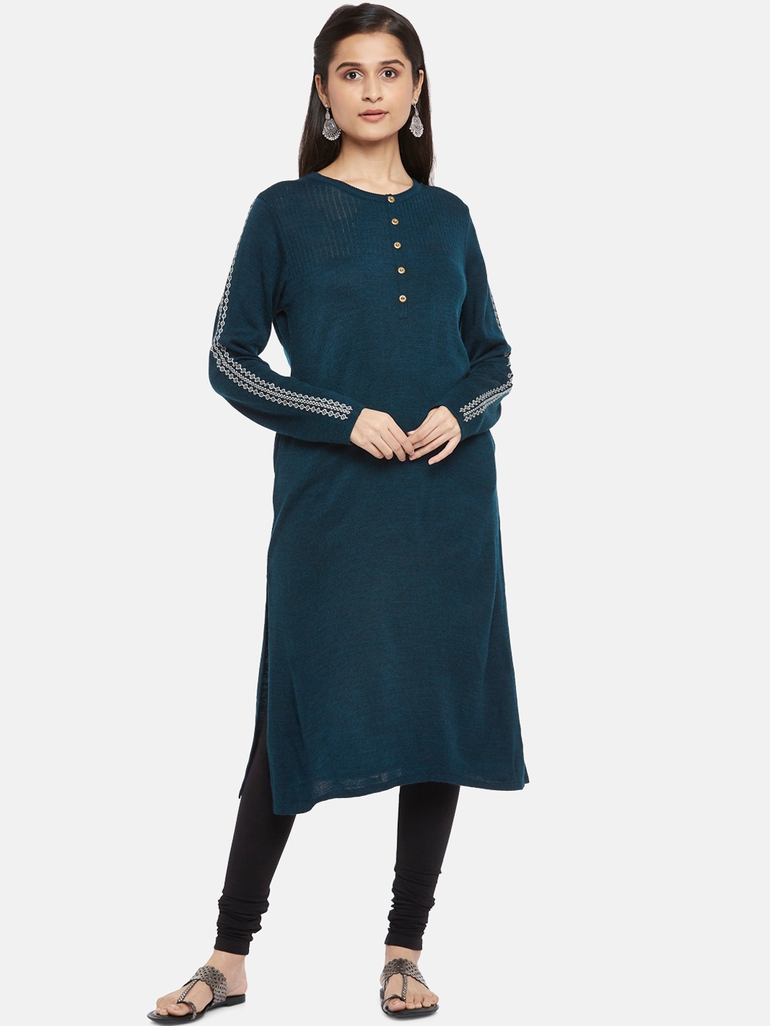 

RANGMANCH BY PANTALOONS Women Teal Kurta