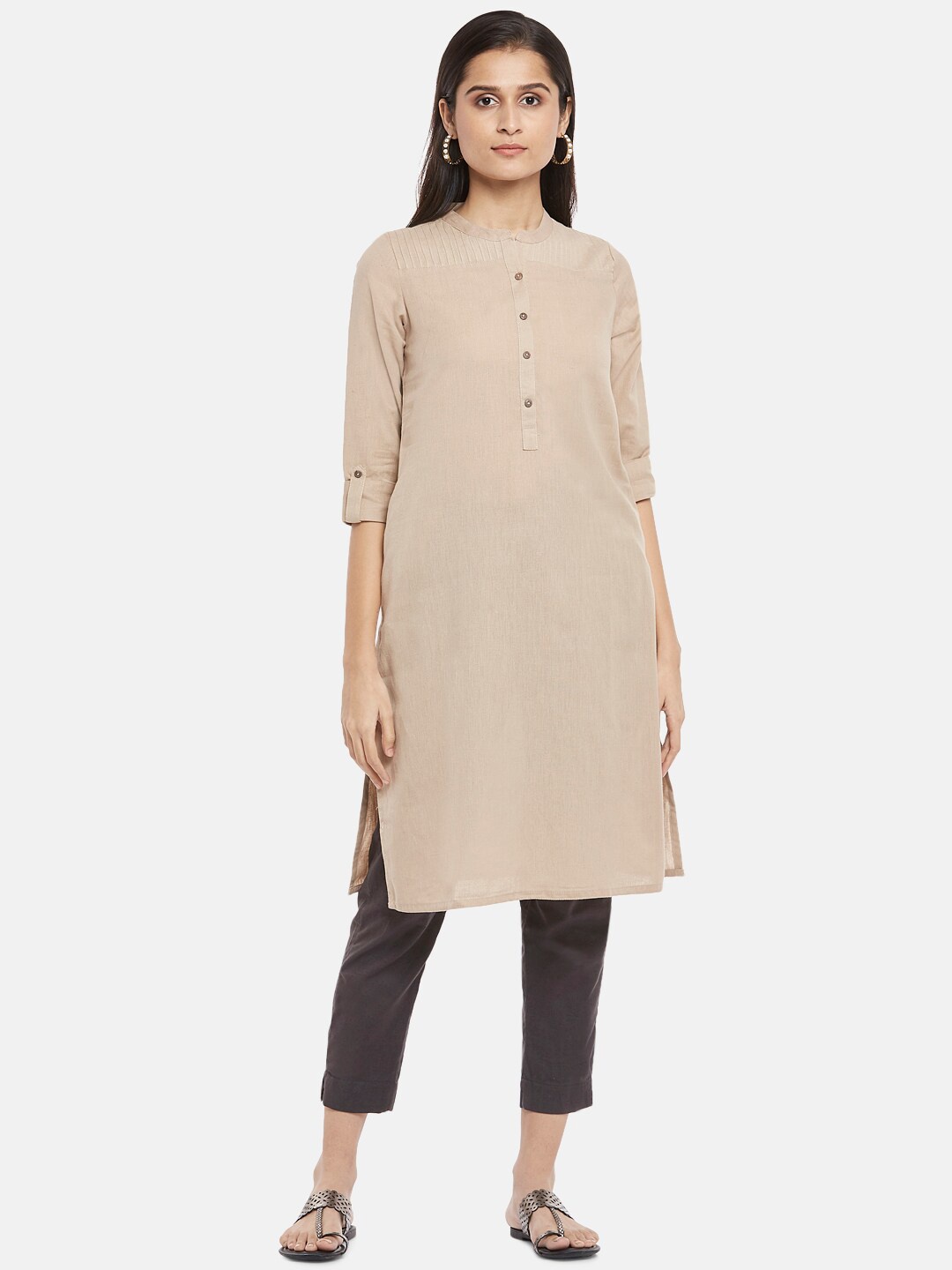 

RANGMANCH BY PANTALOONS Women Beige Kurta