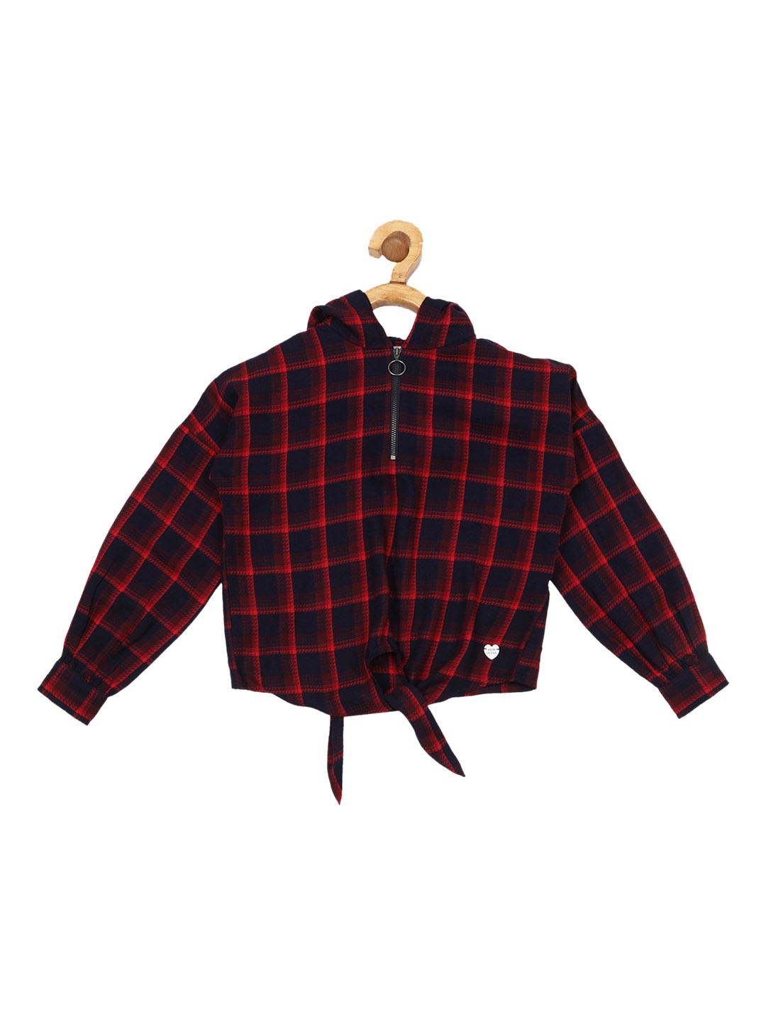 

Pepe Jeans Girls Red Opaque Checked Casual Shirt