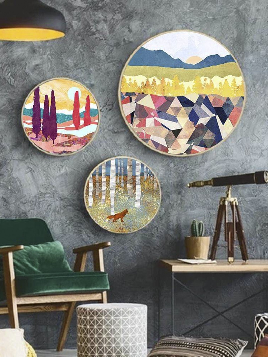 

THE ARTMENT Multi Dramatic Dream Canvas With Matte Finish- Set of 3 (Large)