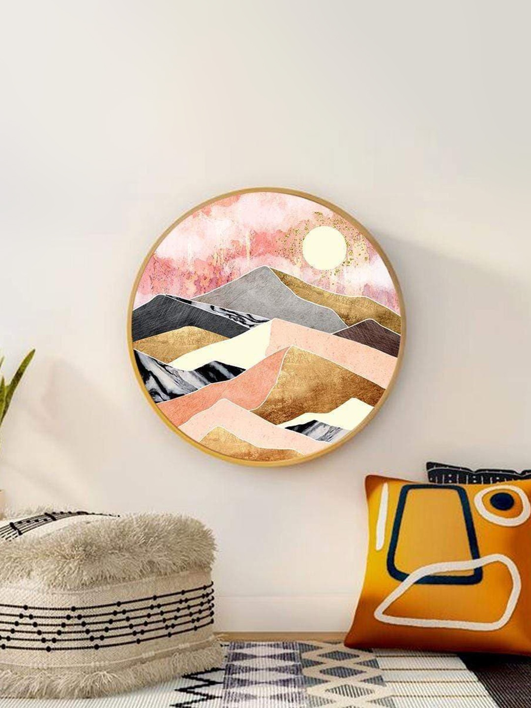 

THE ARTMENT Abstract Landscape Canvas Matte Finish, Multi