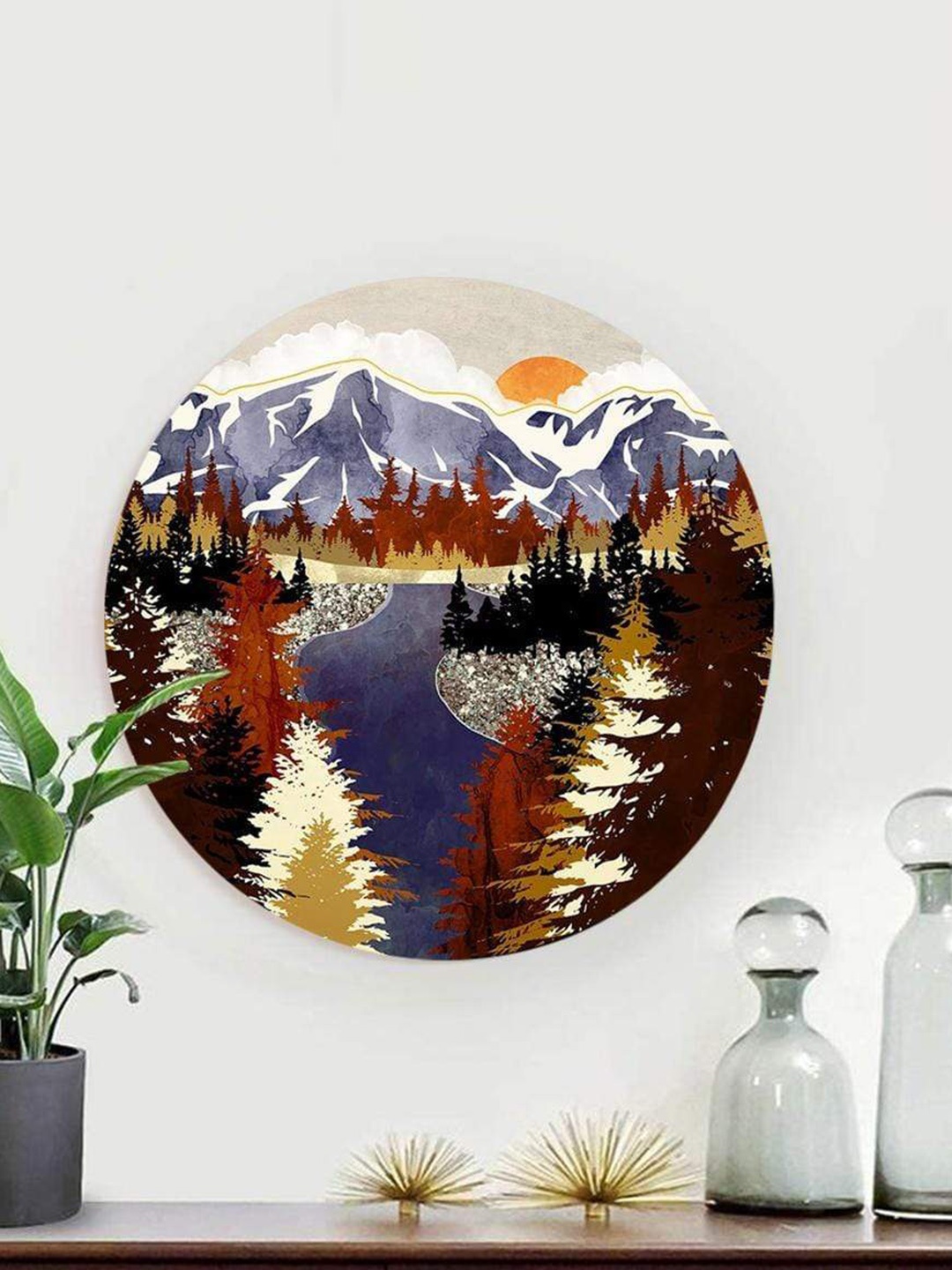 

THE ARTMENT Set Of 3 Multicoloured Autumn Evenings Canvas, Multi