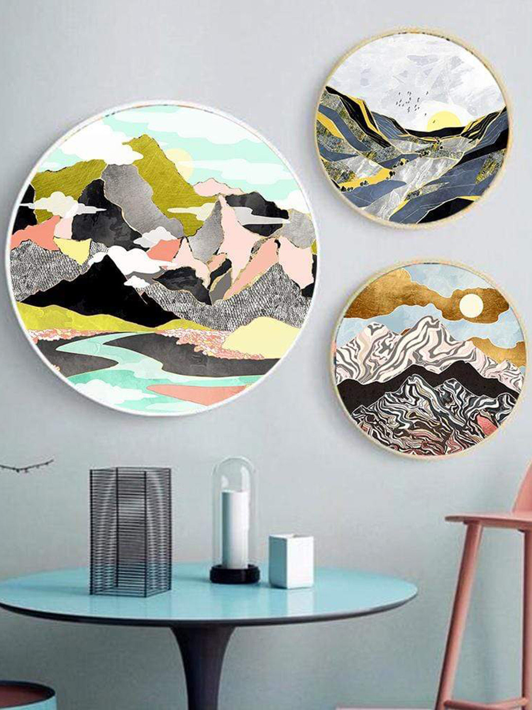 

THE ARTMENT Set of 3 Melting Moments Wall Art, Multi