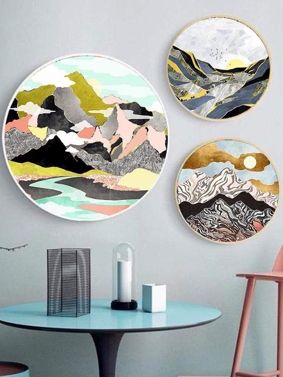

THE ARTMENT Set Of 3 Multicoloured Melting Moments Canvas, Multi