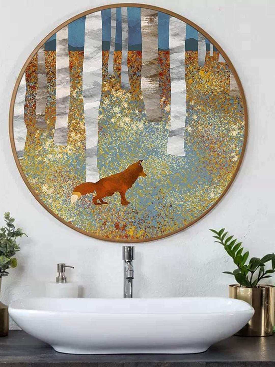 

THE ARTMENT Yellow & Blue Dramatic Dream Small Canvas Matte Finish