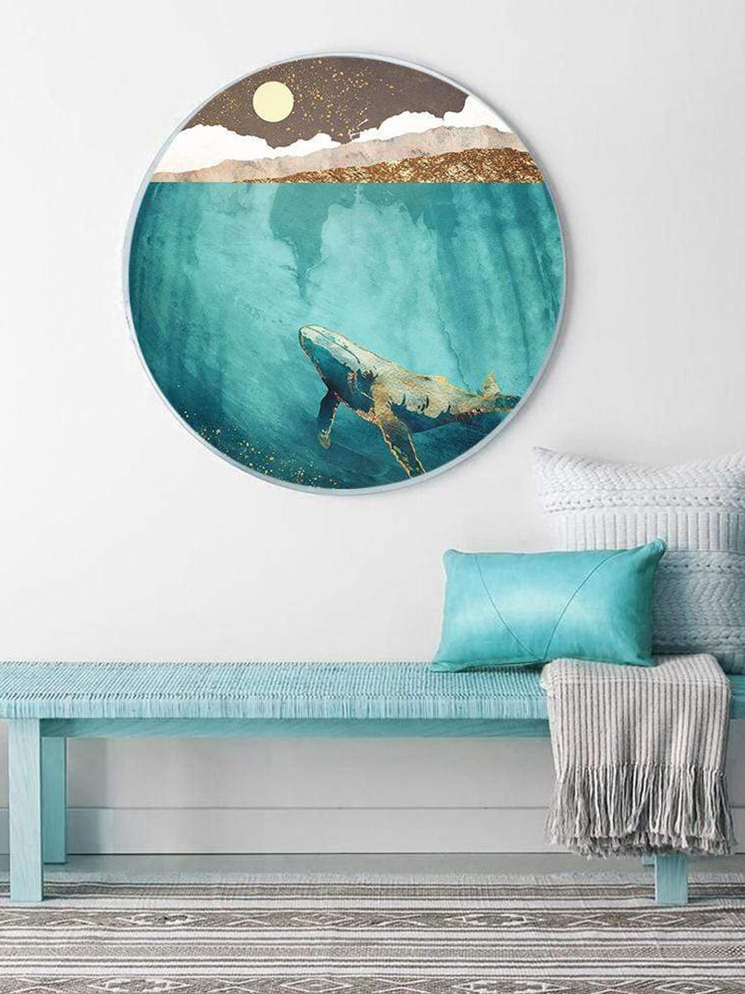 

THE ARTMENT Blue The Deep End Canvas With Matte Finish (Medium)