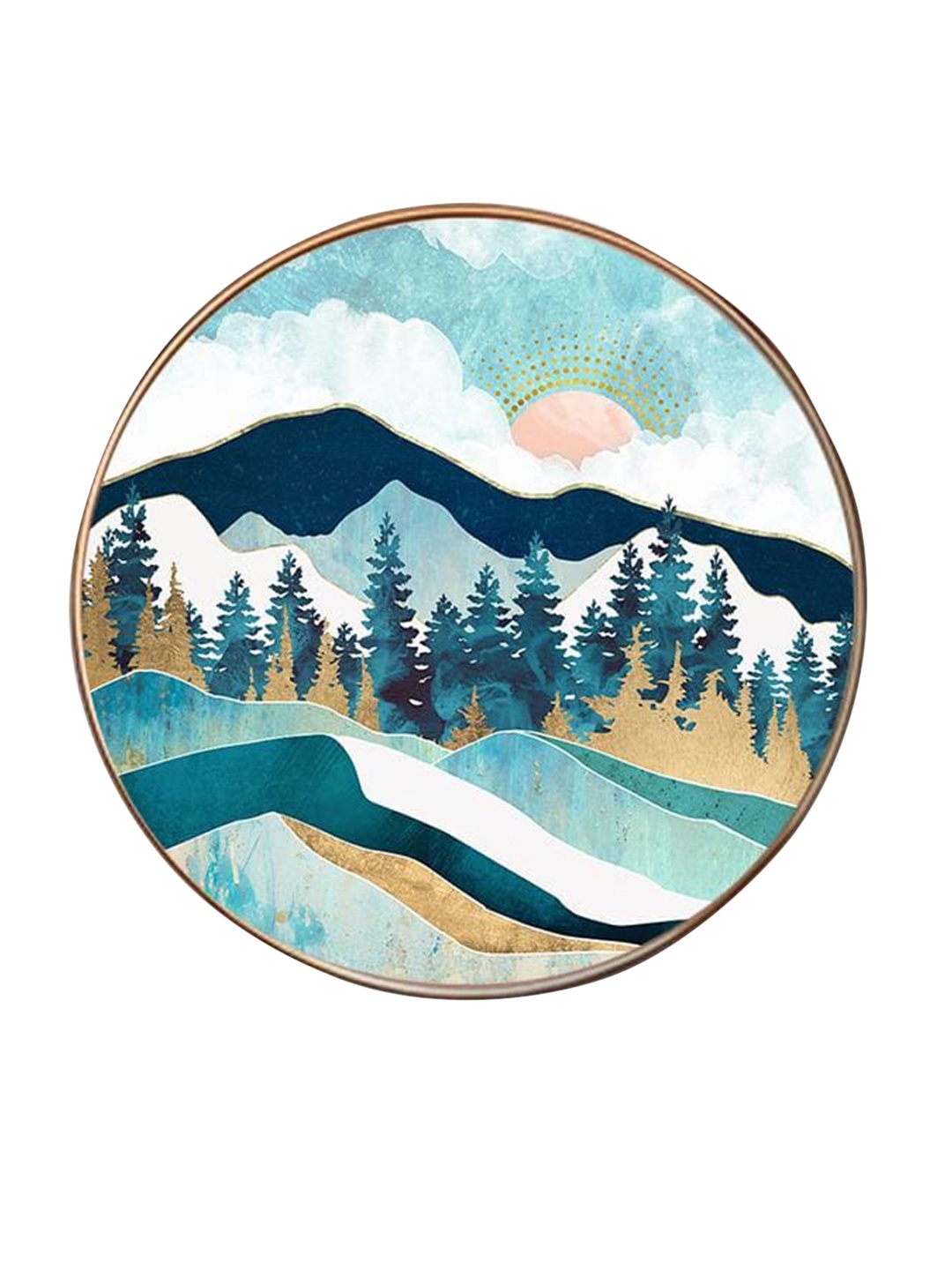 

THE ARTMENT Blue & White Abstract Landscape Wall Art