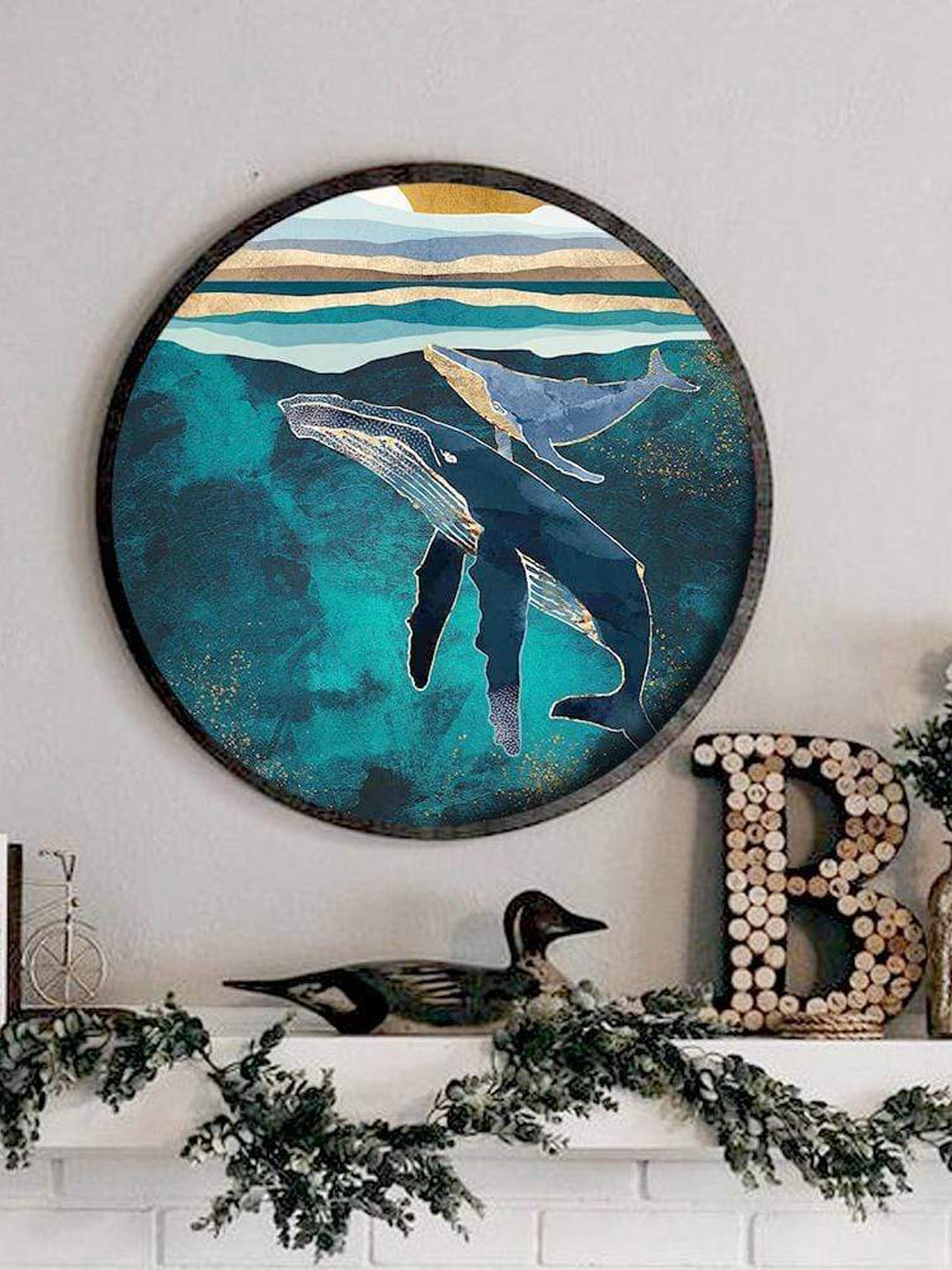 

THE ARTMENT Blue The Deep End Canvas With Matte Finish- (Large)