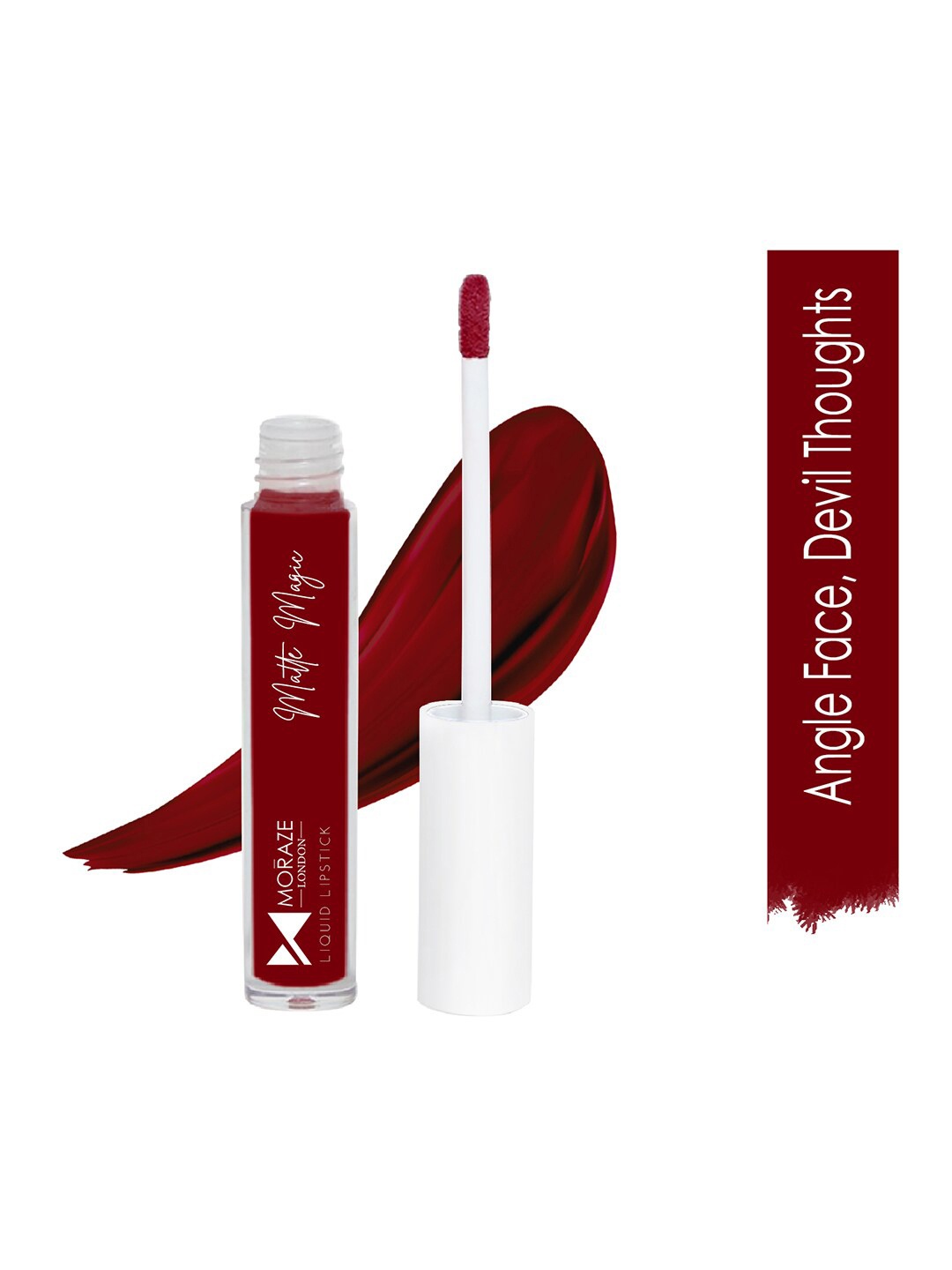 

Moraze Matte Magic Liquid Lipstick - Angle Face Devil Thought, Red