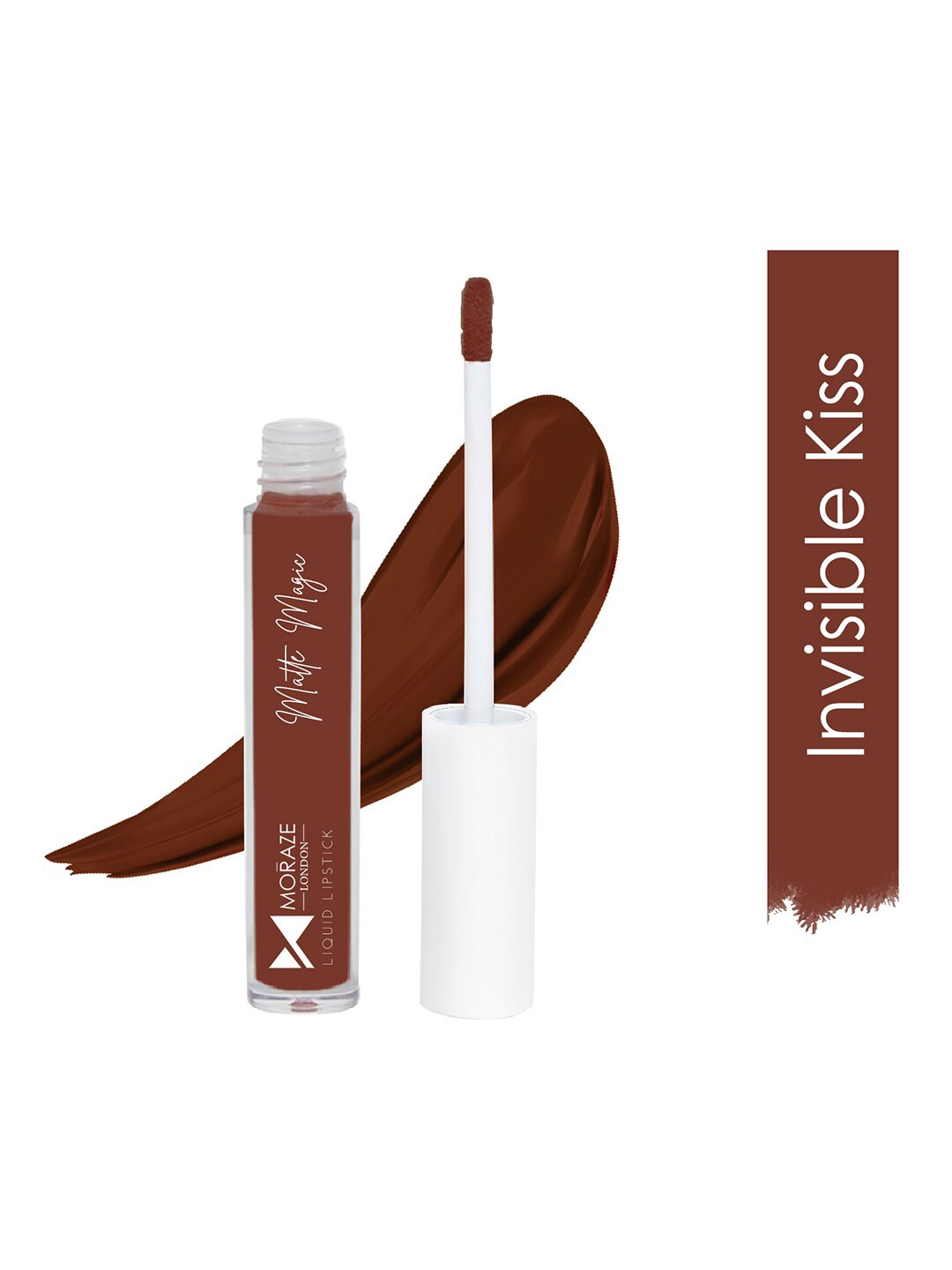 

Moraze Matte Magic Liquid Lipstick Invisible Kiss - 3 ML, Brown