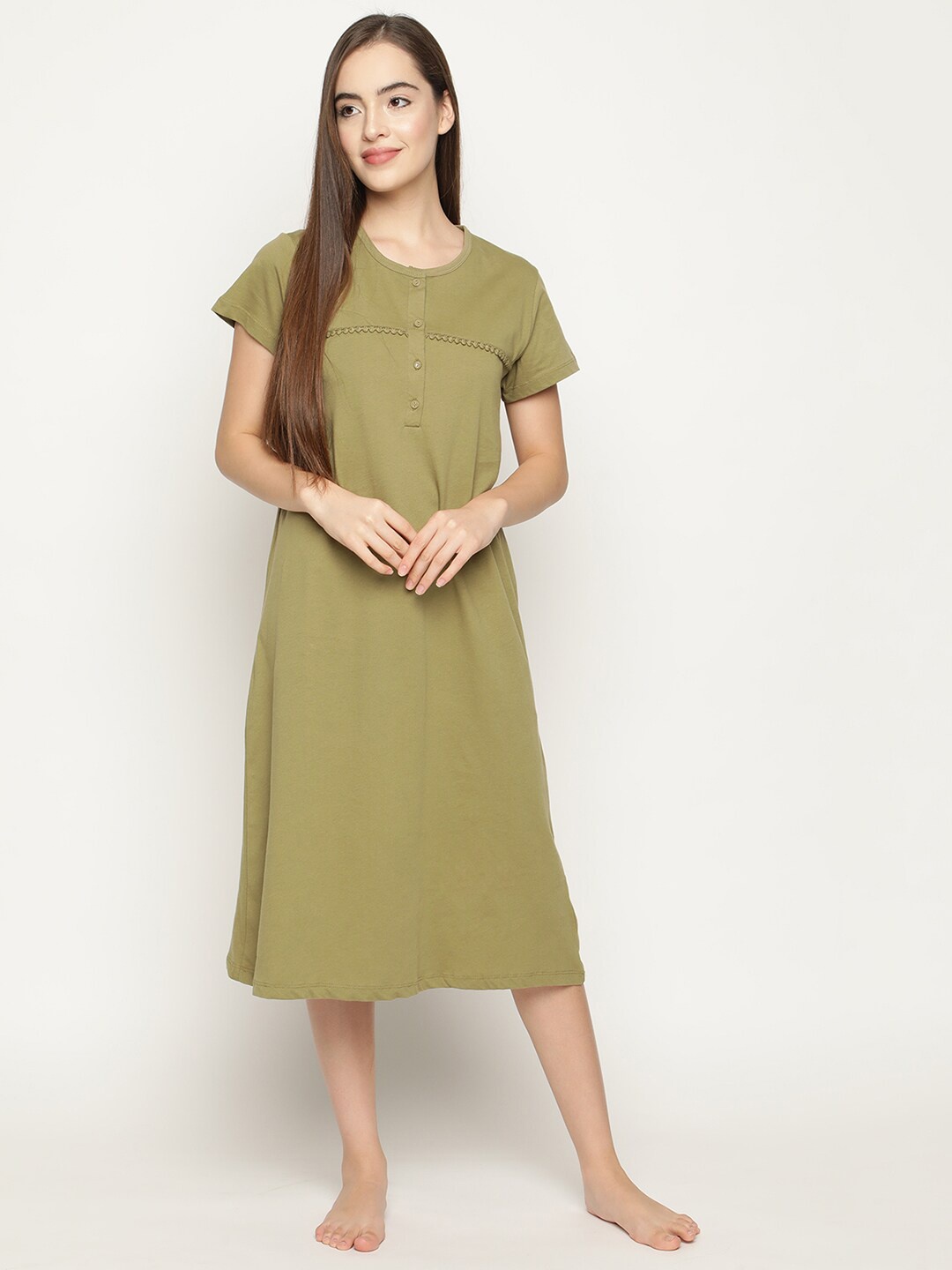 

V2 Value & Variety Olive Green Nightdress