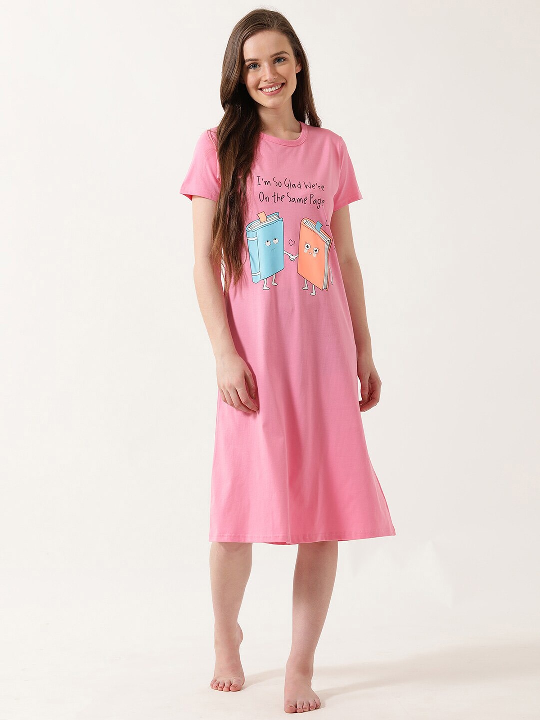 

V2 Value & Variety Pink Printed Nightdress