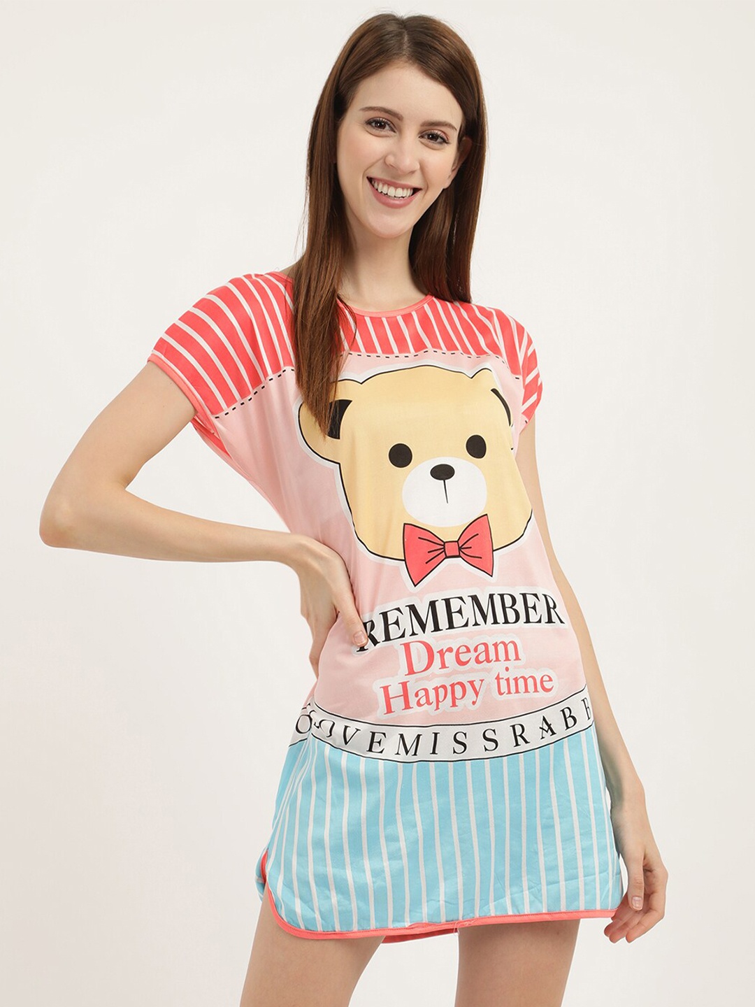 

V2 Value & Variety Pink Printed Nightdress