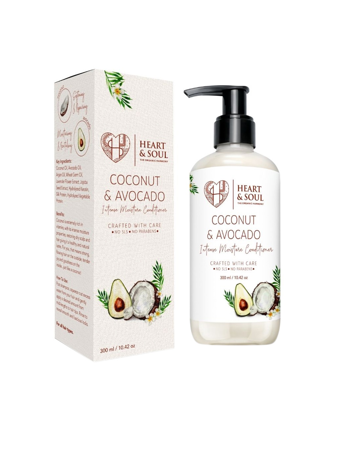 

HEART AND SOUL Unisex Coconut and Avocado Conditioner, White