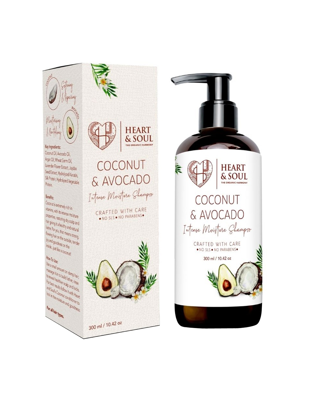 

HEART AND SOUL Coconut and Avocado Shampoo - 300ml, White