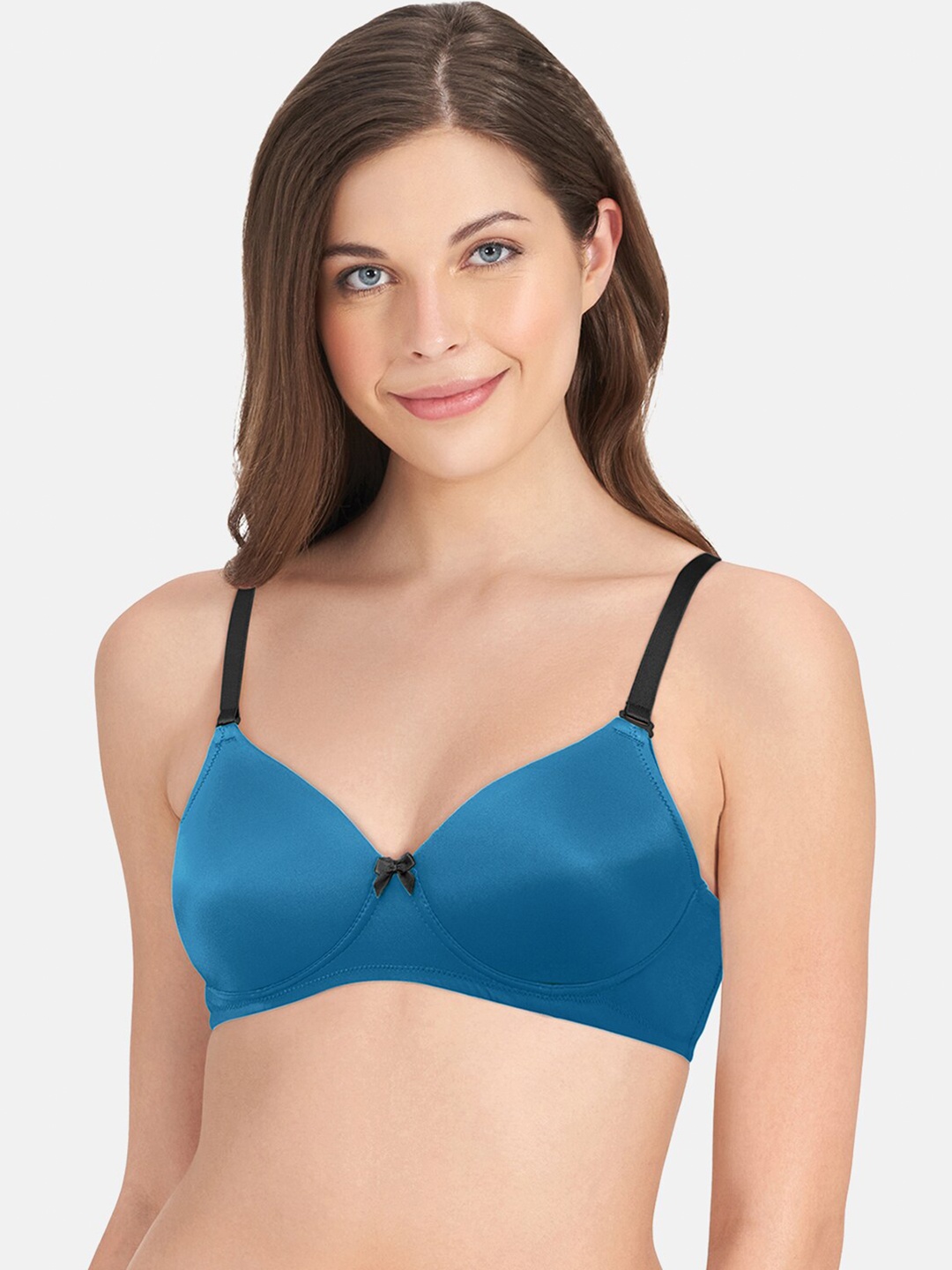 

Amante Solid Padded Wirefree Smooth Dream T-Shirt Bra BRA82301, Blue