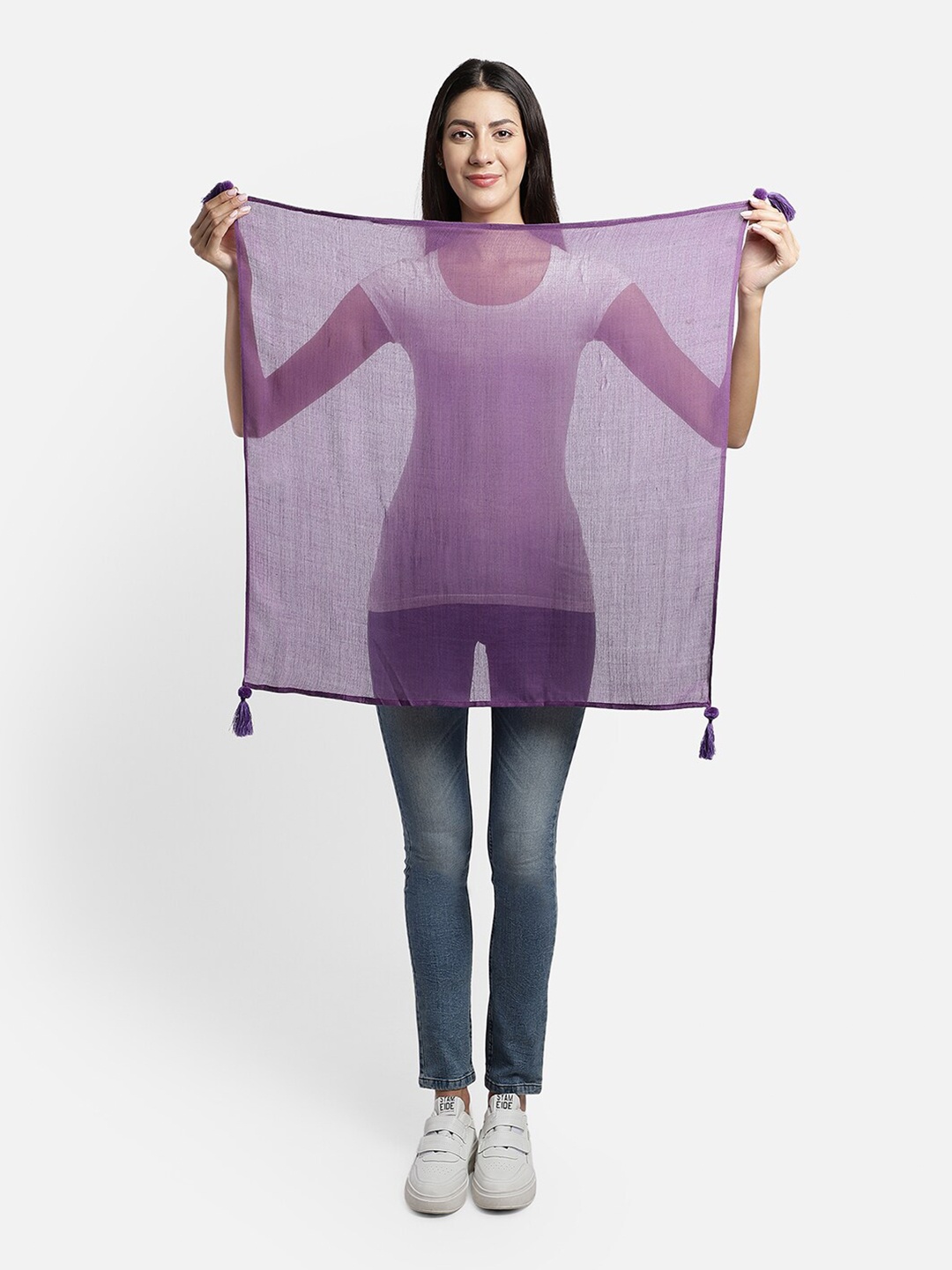 

Anekaant Women Purple Scarf