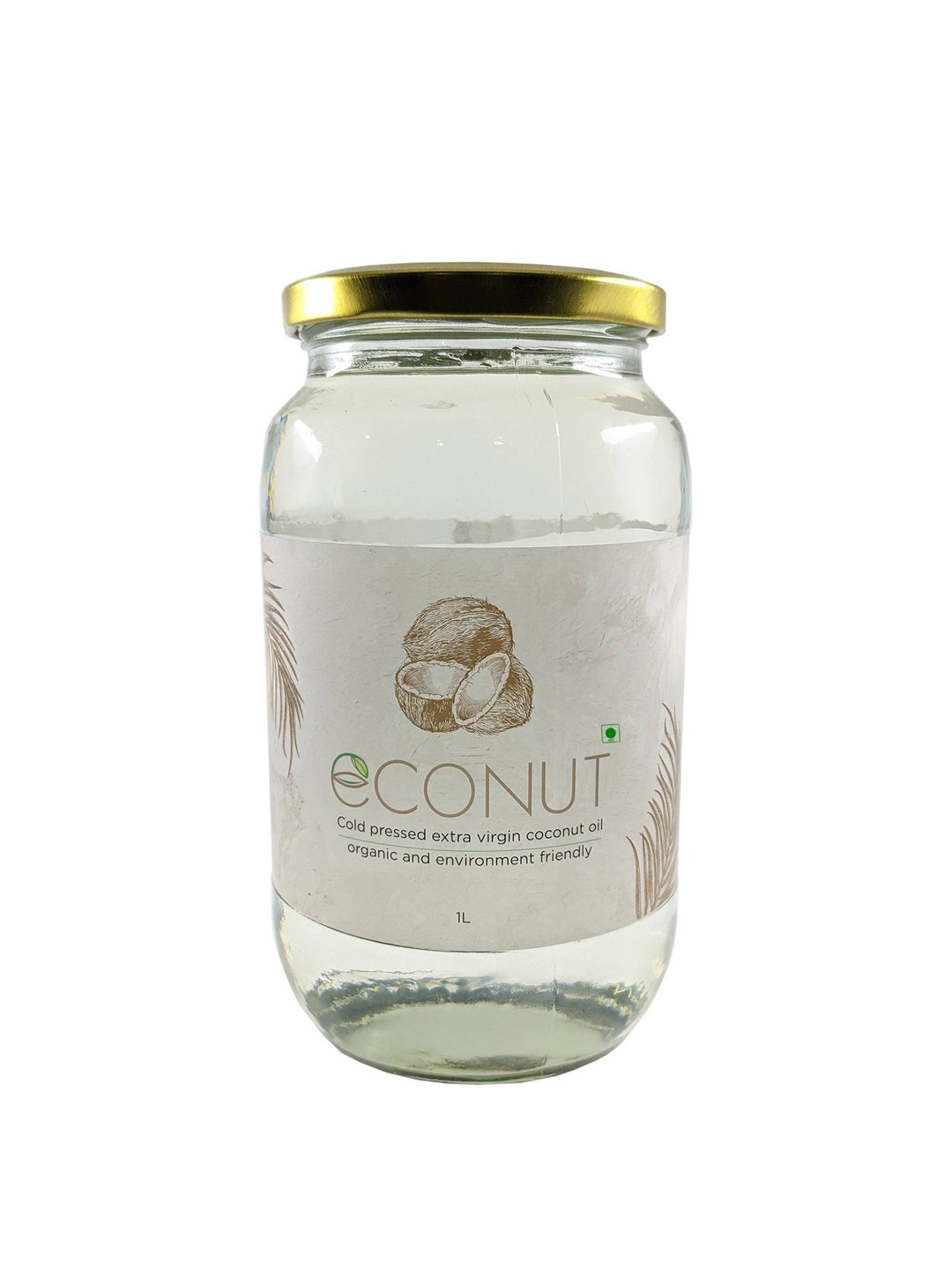 

ECONUT Unisex Transparent Cold Pressed Extra Virgin Coconut Oil - 1L