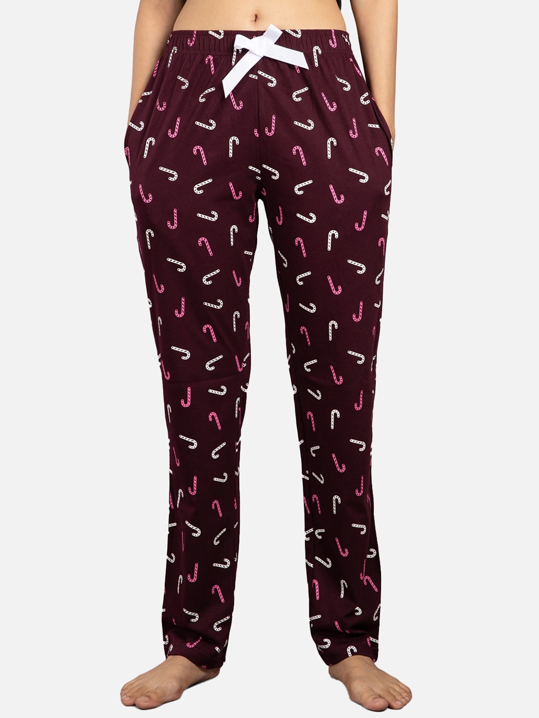 

Nite Flite Women Maroon Printed Pyjama