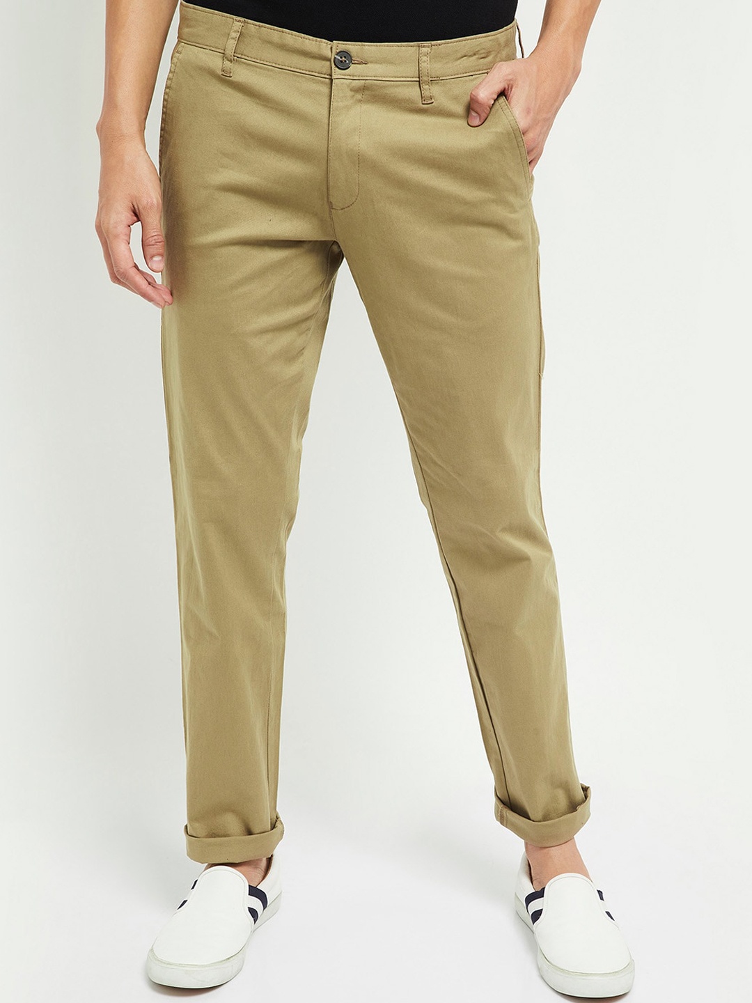 

max Men Khaki Chinos Trousers