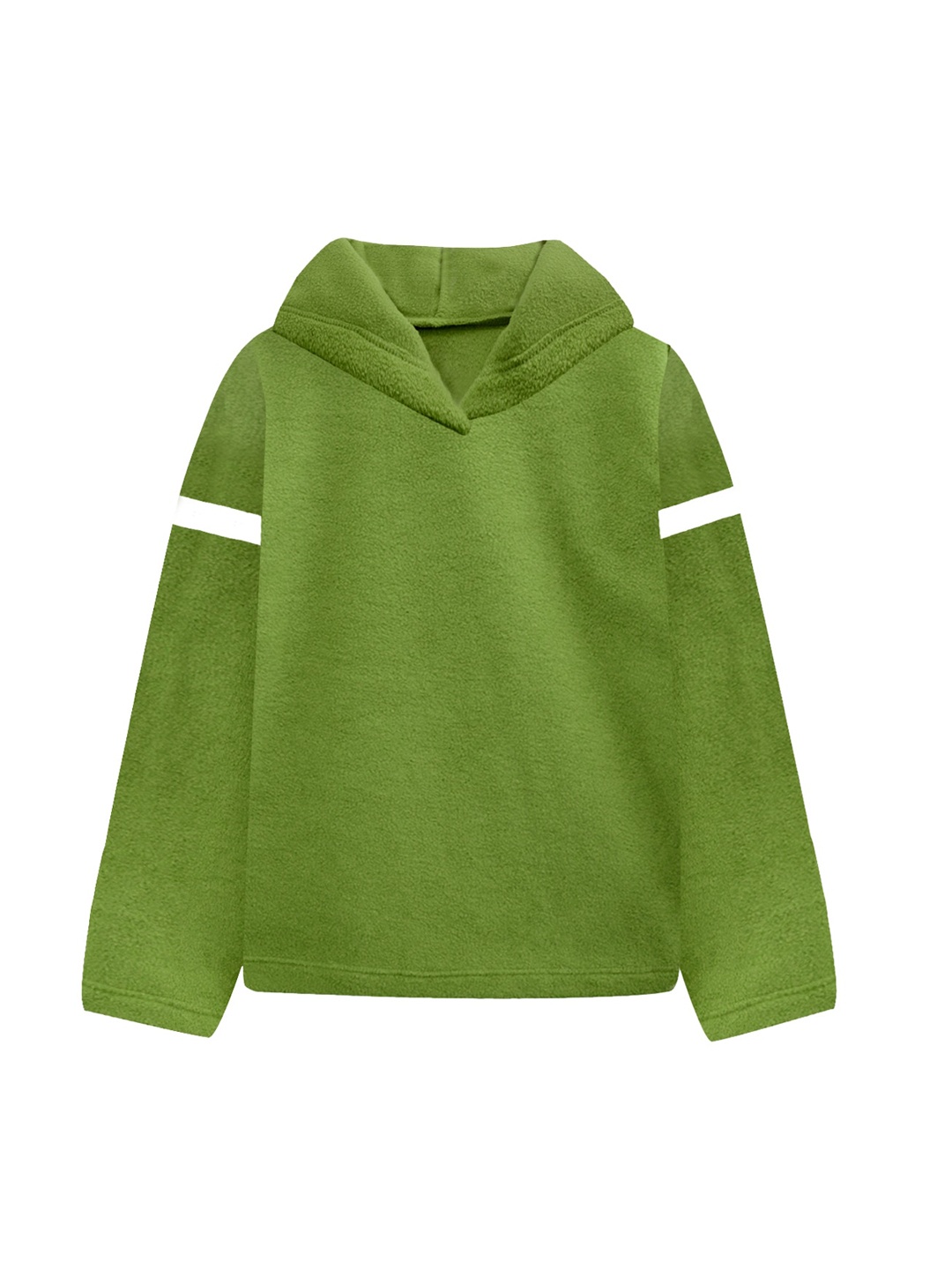 

A.T.U.N. Women Olive Green Hooded Sweatshirt