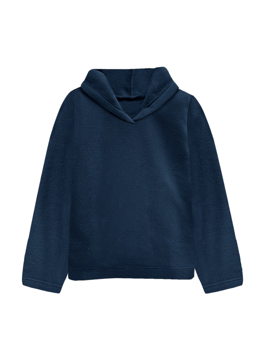 

A T U N Women Navy Blue Hooded Sweatshirt