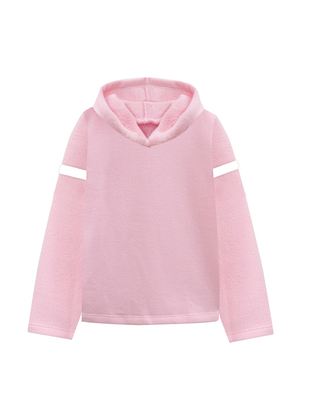 

A T U N Women Pink Hooded Sweatshirt