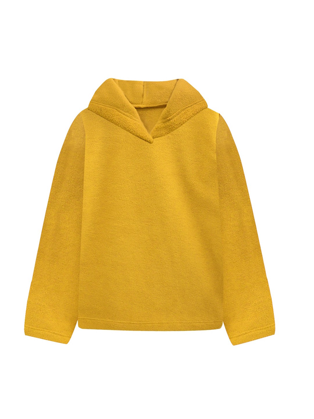 

A T U N Women Mustard Hooded Sweatshirt
