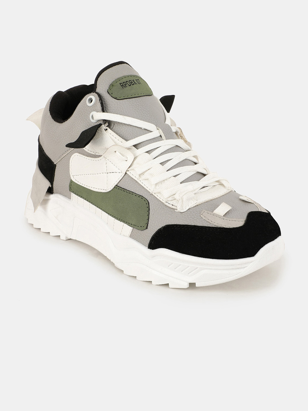 

RapidBox Men Grey Colourblocked Sneakers