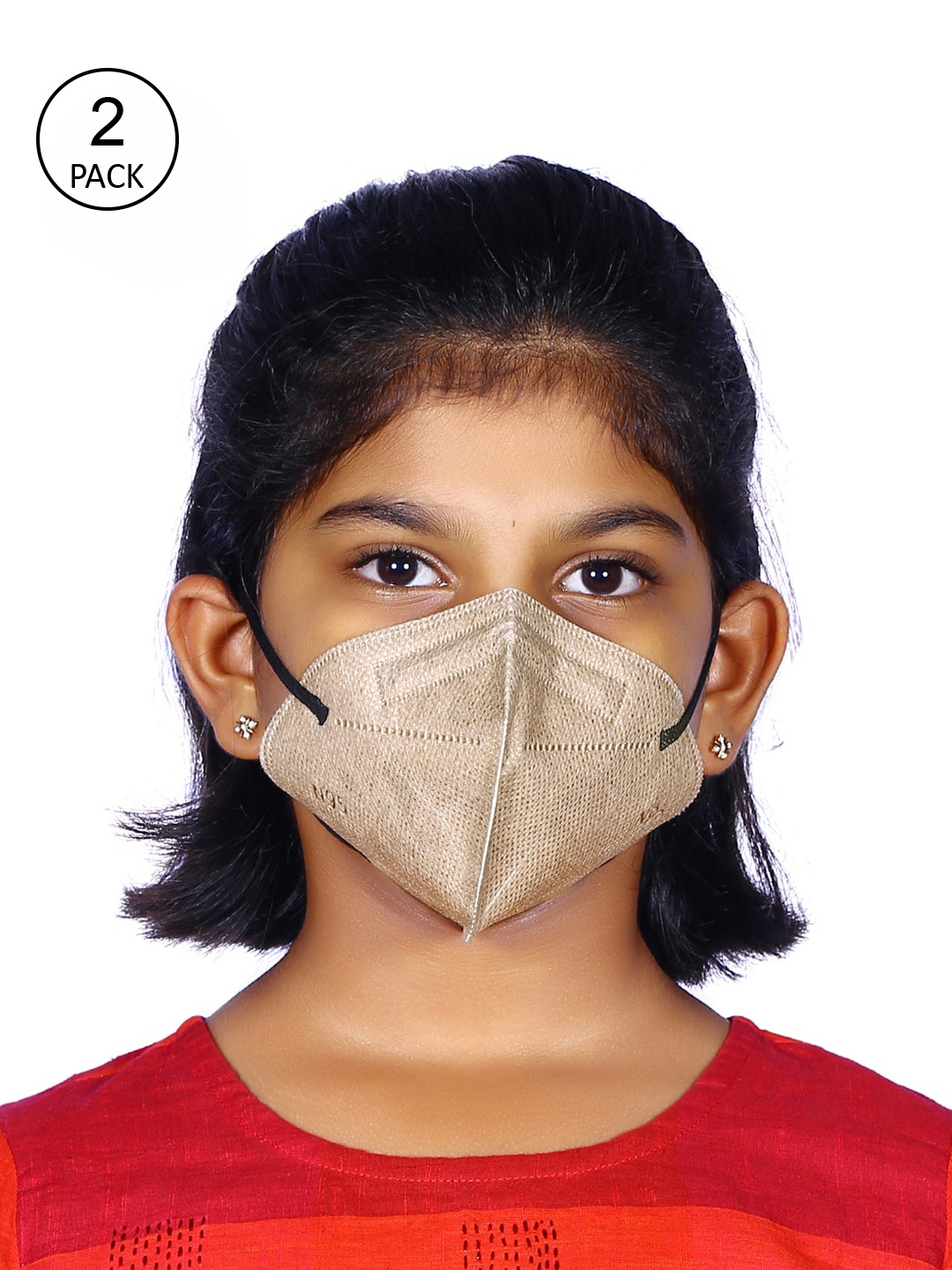 

Chhota Bheem Kids Pack of 2 Beige Pure Copper 6-Ply N95 Masks