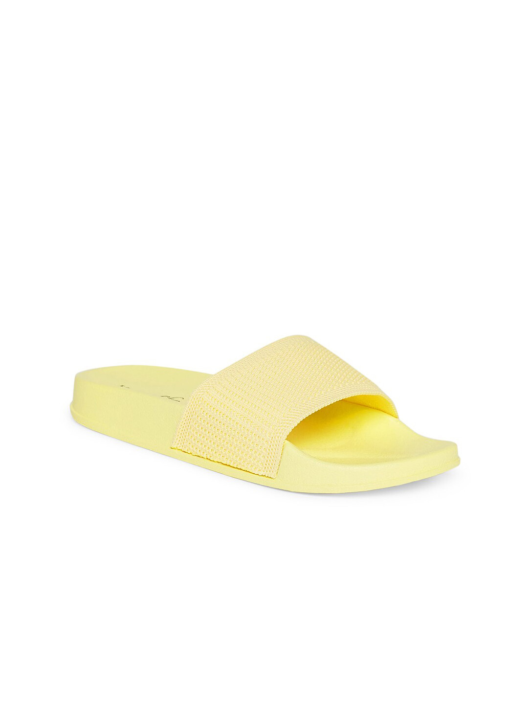 

Forever Glam by Pantaloons Women Yellow Self Design Slip-On
