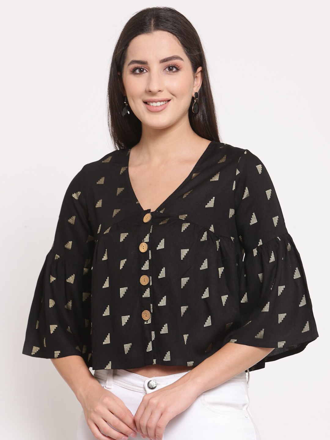 

LUCERO Black A-Line Top