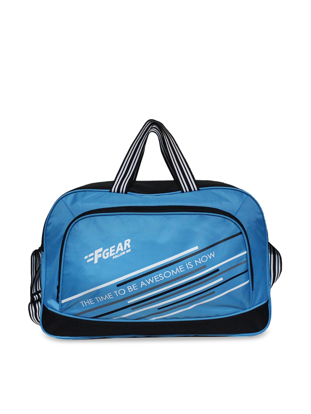 

F Gear Turquoise Blue Logo Printed Nelson Duffle Bag