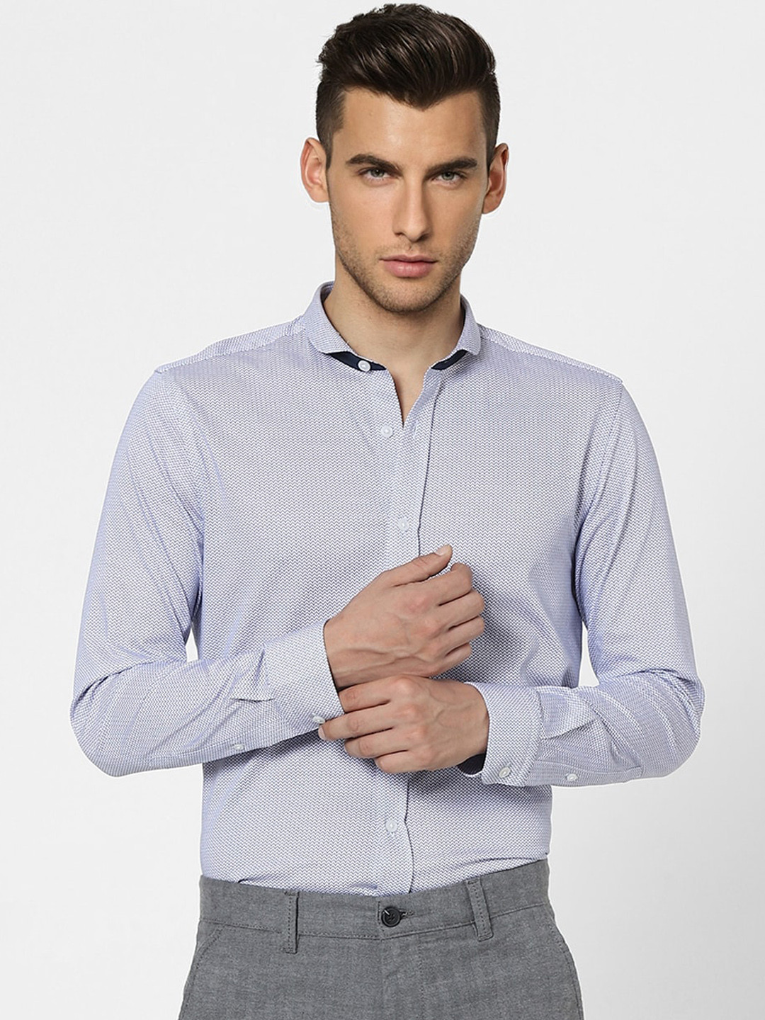 

Jack & Jones Men Blue Slim Fit Opaque Formal Shirt