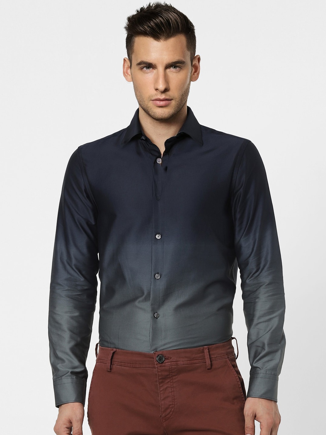 

Jack & Jones Men Blue Opaque Casual Shirt