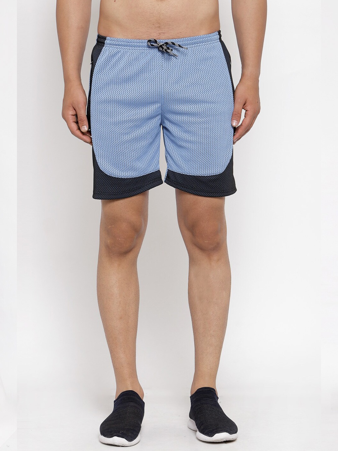 

KLOTTHE Men Blue & Black Printed Lounge Shorts