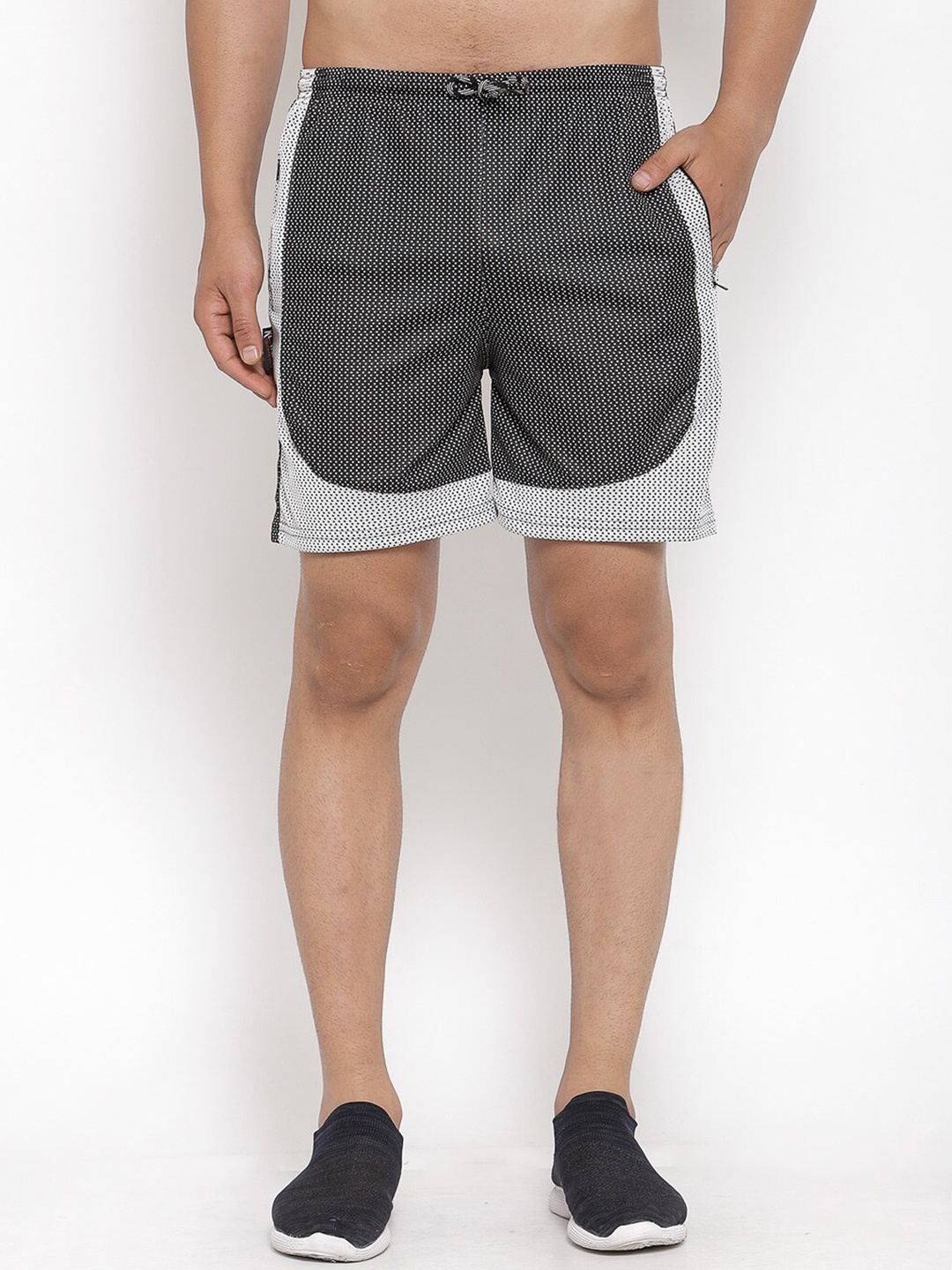 

KLOTTHE Men Black Printed Regular Shorts