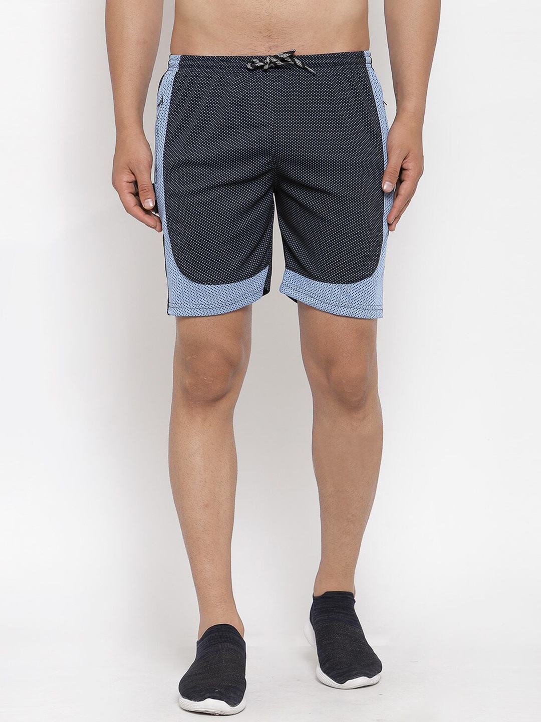 

KLOTTHE Men Blue & White Printed Lounge Shorts