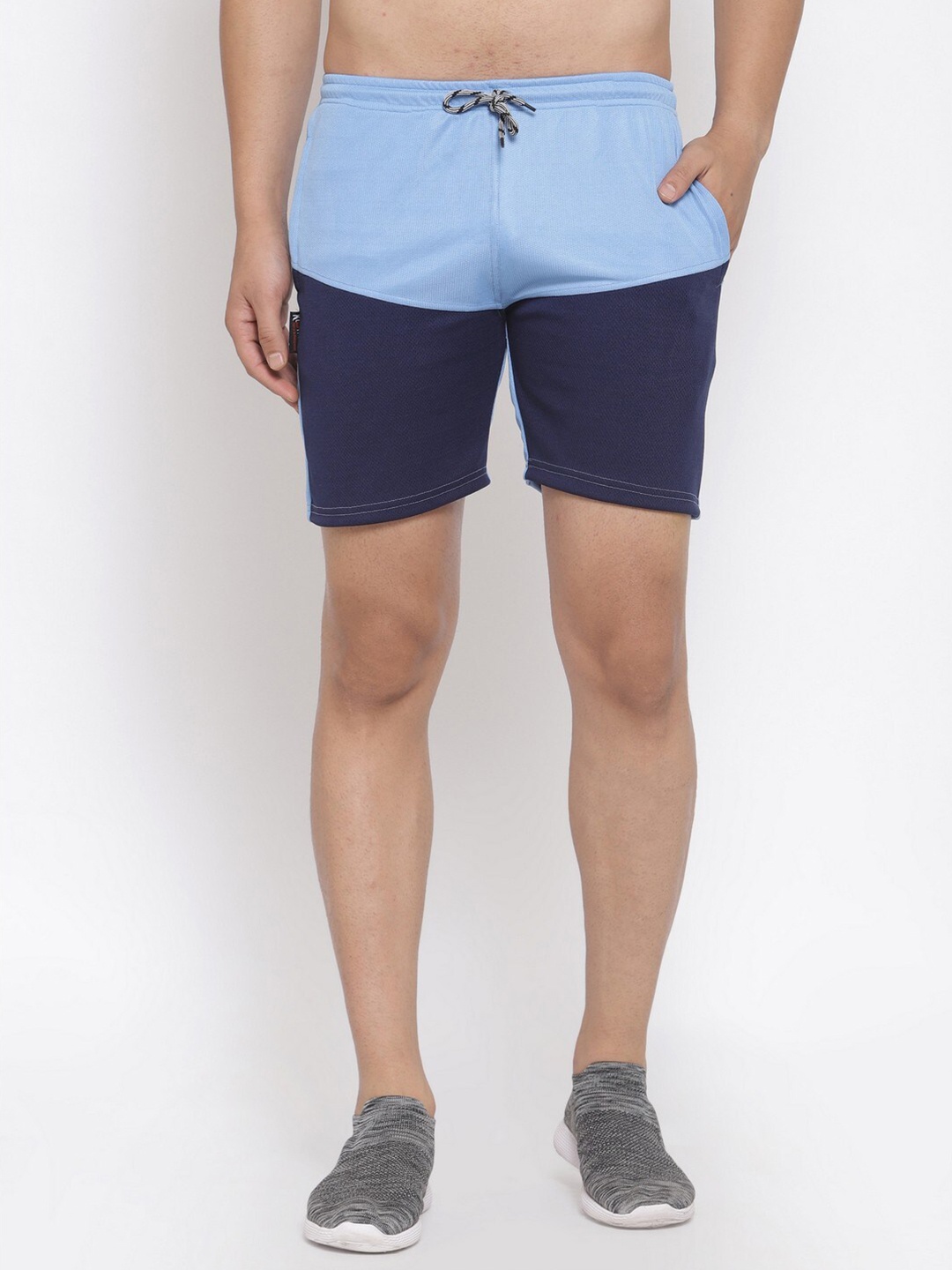 

KLOTTHE Men Blue Colourblocked Lounge Shorts