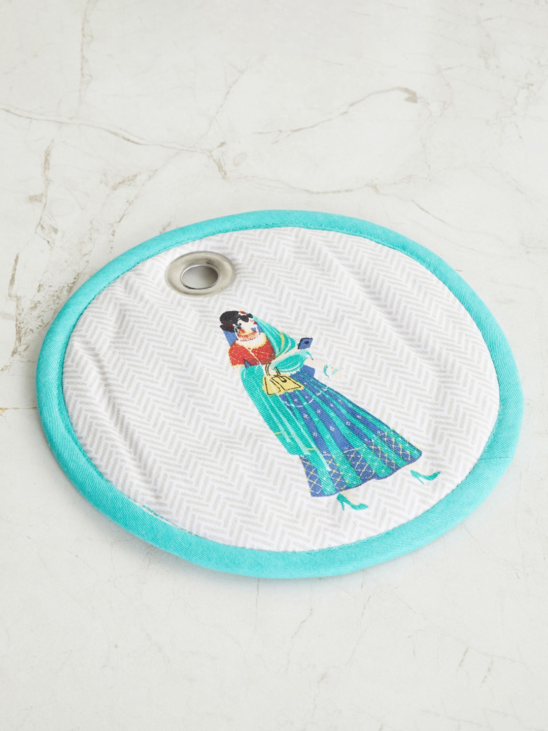 

Home Centre Fuchsia Printed Cotton Raisa Retro Pot Holder Set of 2